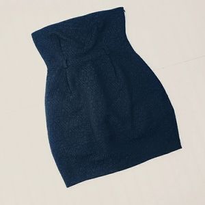 Theory Maryanna Puzzle bubble strapless dress